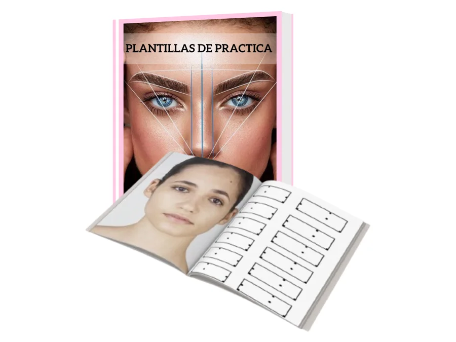 Plantillas de práctica para el trazo de cejas